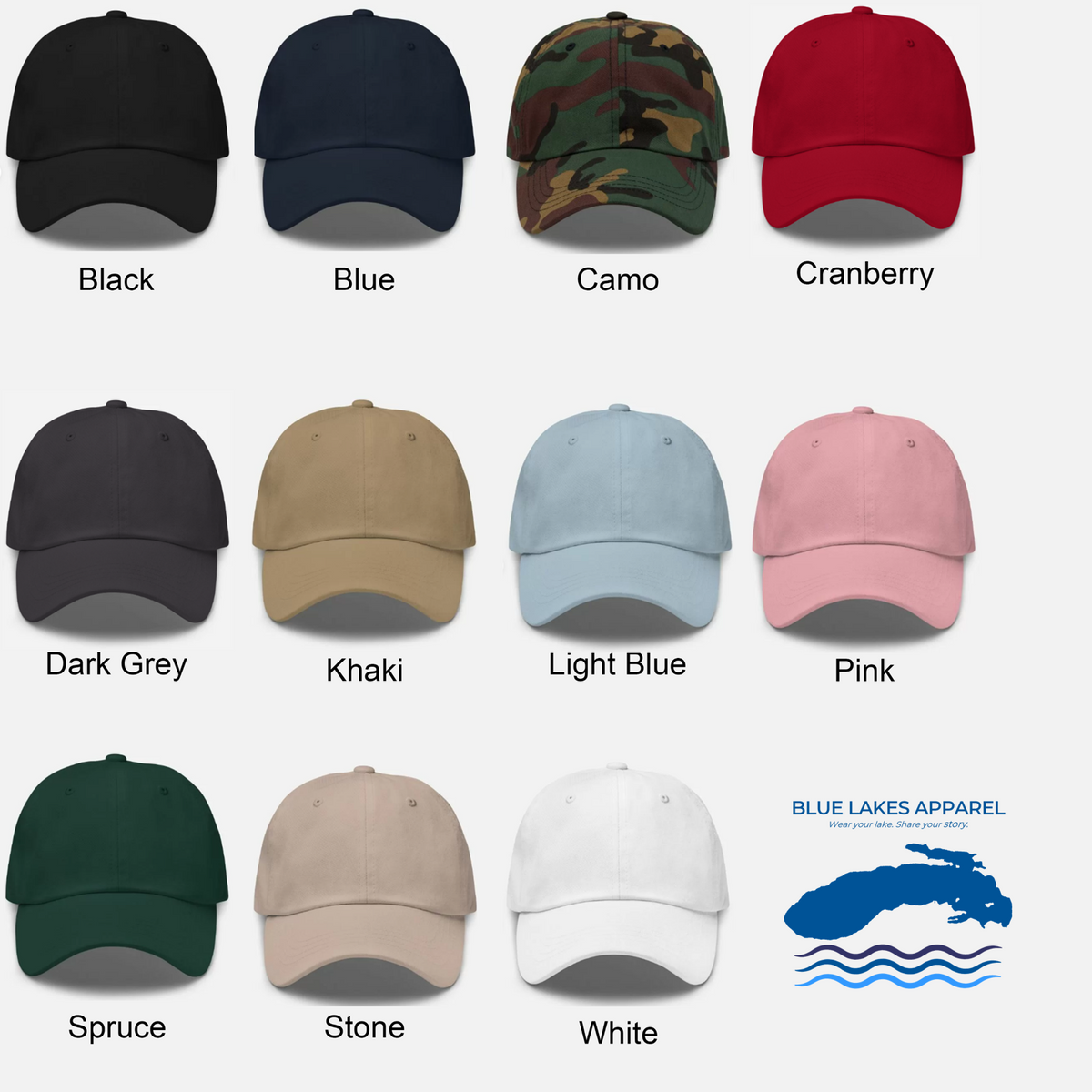 Great Lakes Embroidered Dad Hat | Choose Your Color