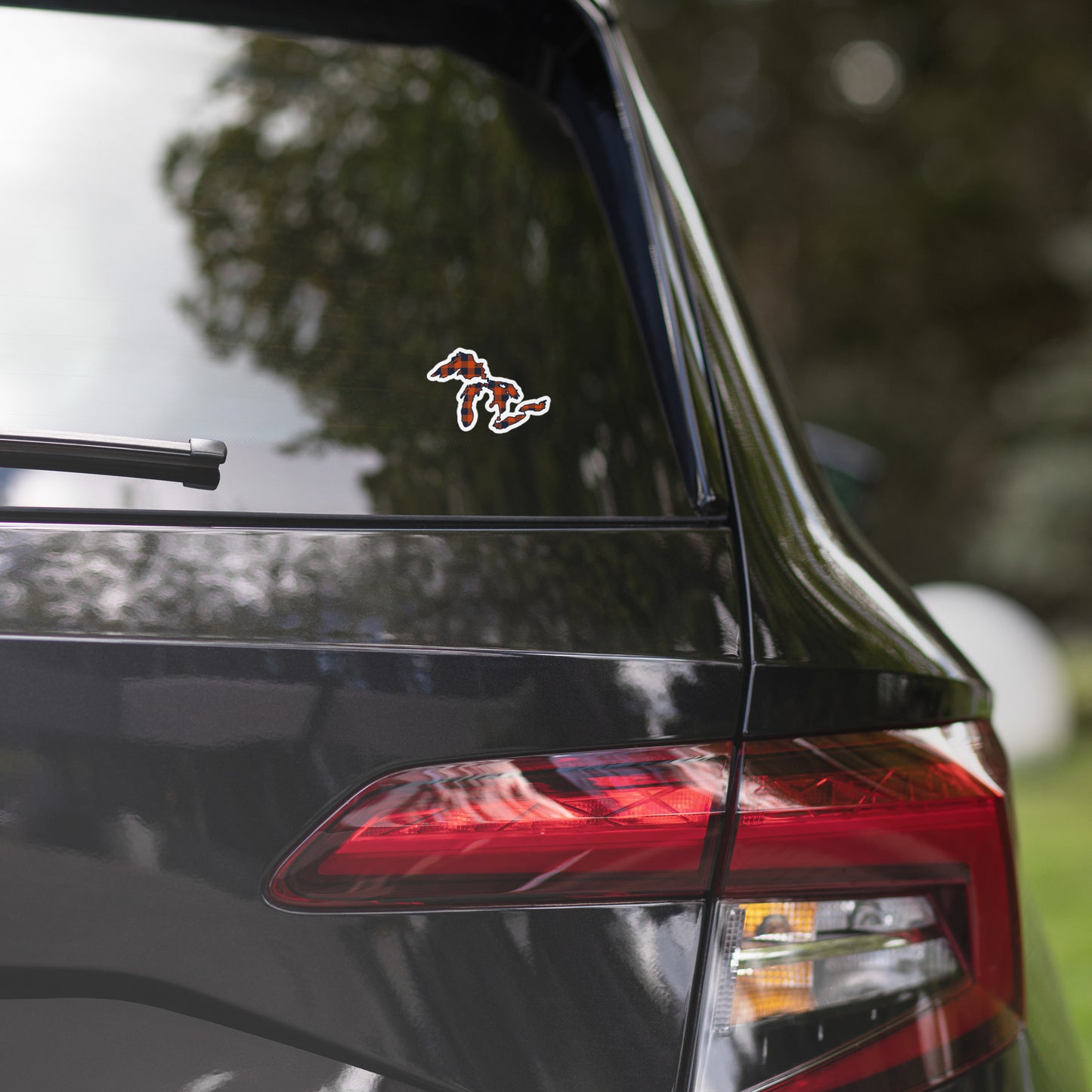 Great Lakes Sticker - Plaid in Bears Colors