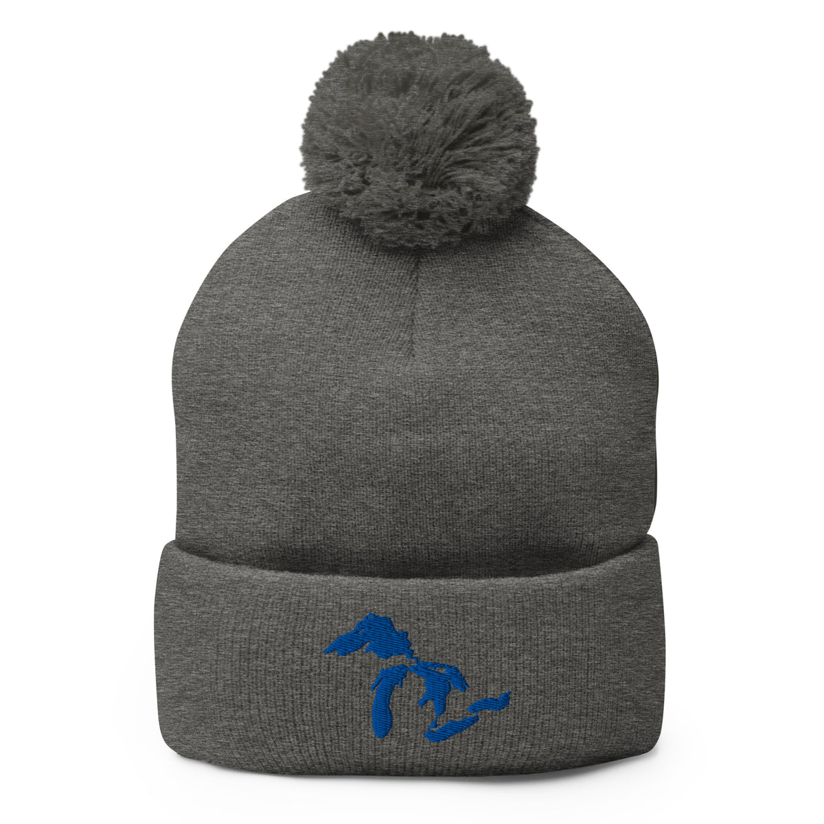 Great Lakes Pom-Pom Beanie  | Choose Embroidery Color