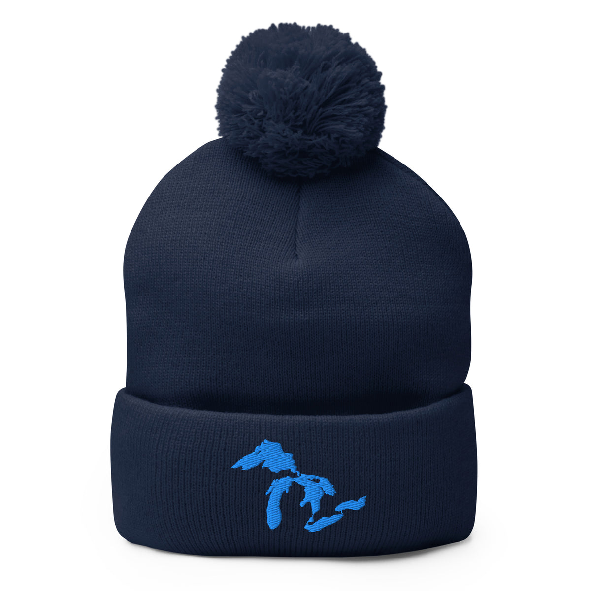 Great Lakes Pom-Pom Beanie  | Choose Embroidery Color