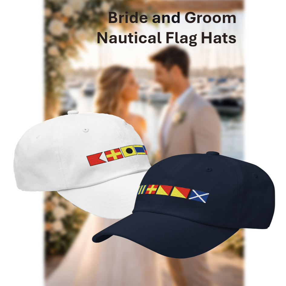 Custom Nautical Flags Baseball Hat | Personalized Embroidered Name or Initials