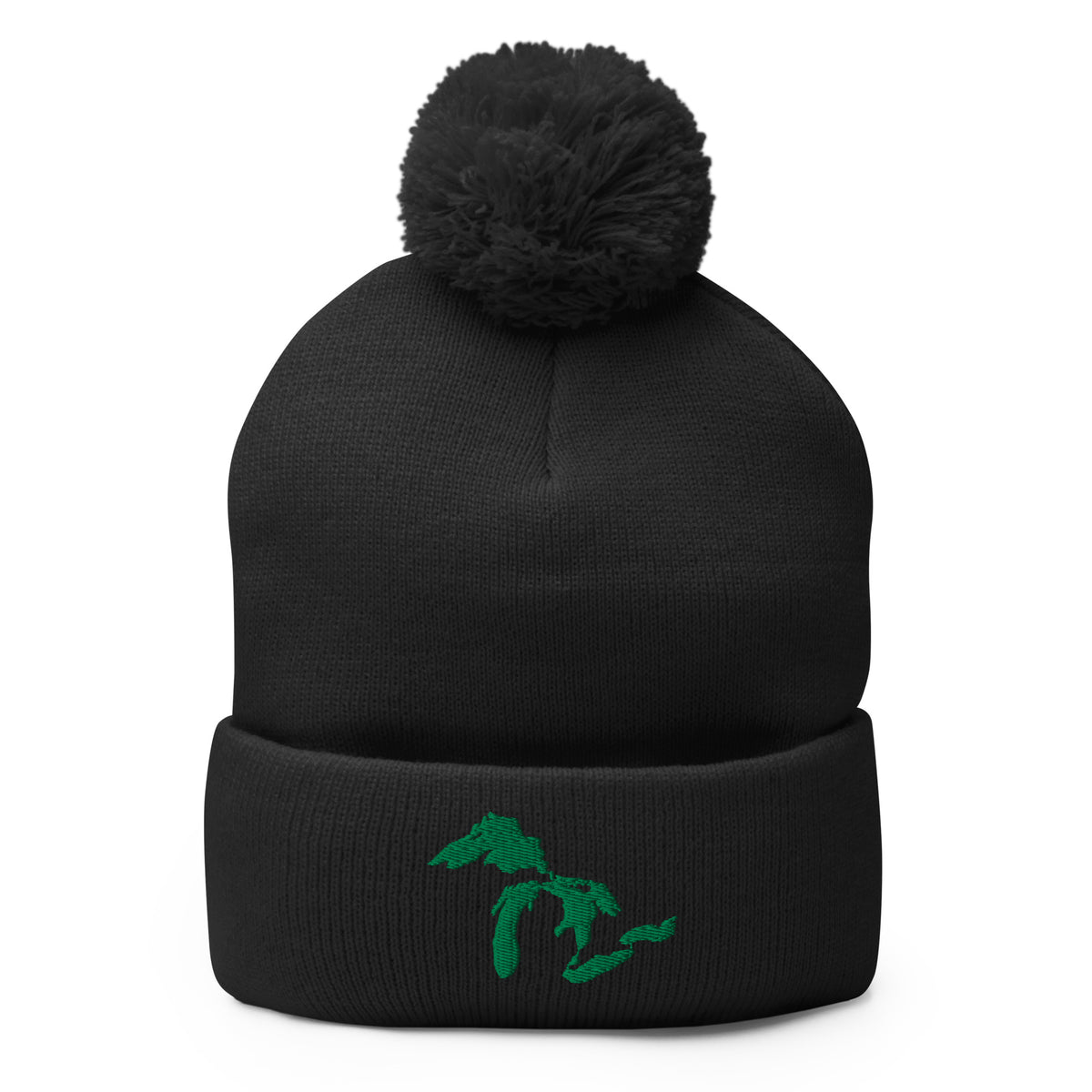 Great Lakes Pom-Pom Beanie  | Choose Embroidery Color