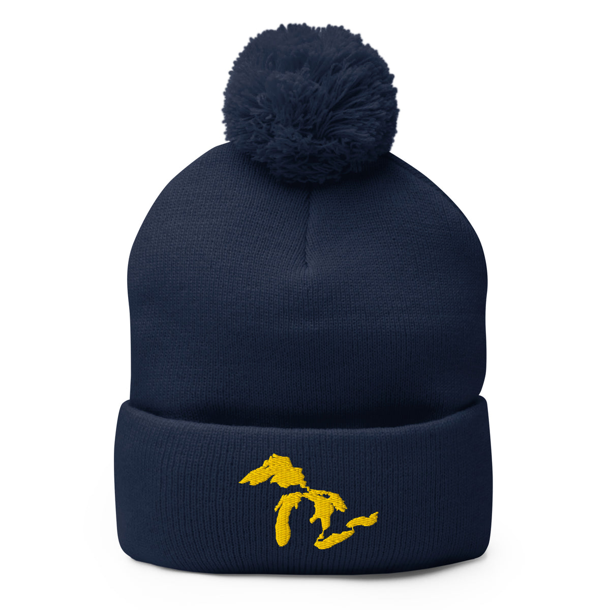 Great Lakes Pom-Pom Beanie  | Choose Embroidery Color