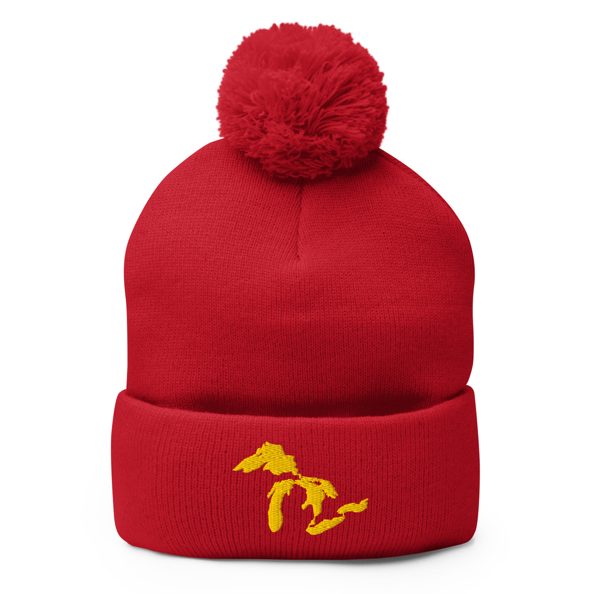 Great Lakes Pom-Pom Beanie  | Choose Embroidery Color