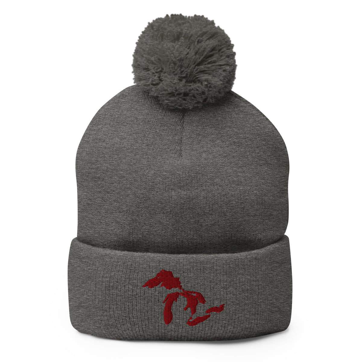 Great Lakes Pom-Pom Beanie  | Choose Embroidery Color