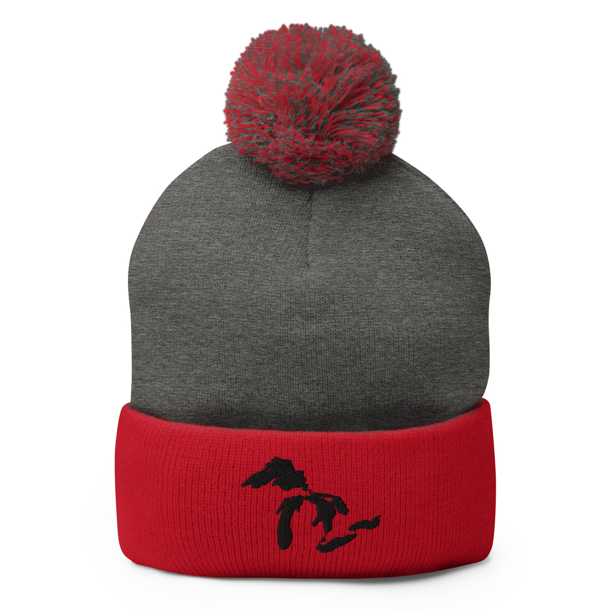 Great Lakes Pom-Pom Beanie  | Choose Embroidery Color