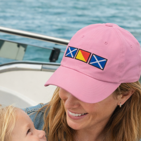 Mom in Nautical Flags Custom Baseball Hat
