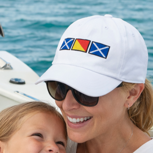 Mom in Nautical Flags Custom Baseball Hat
