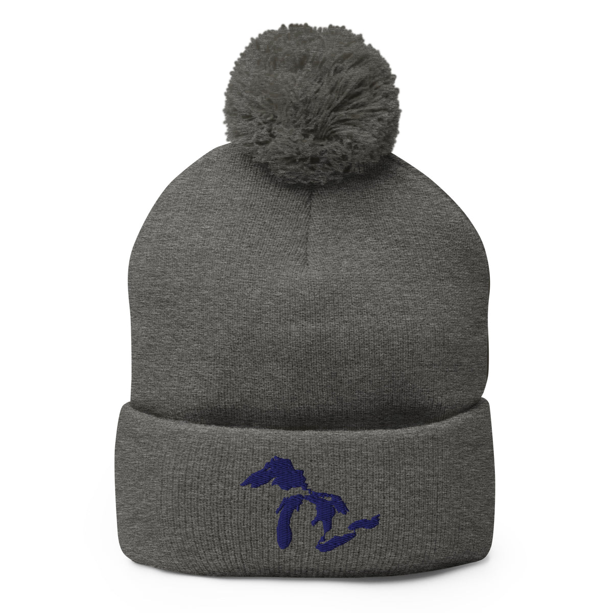 Great Lakes Pom-Pom Beanie  | Choose Embroidery Color