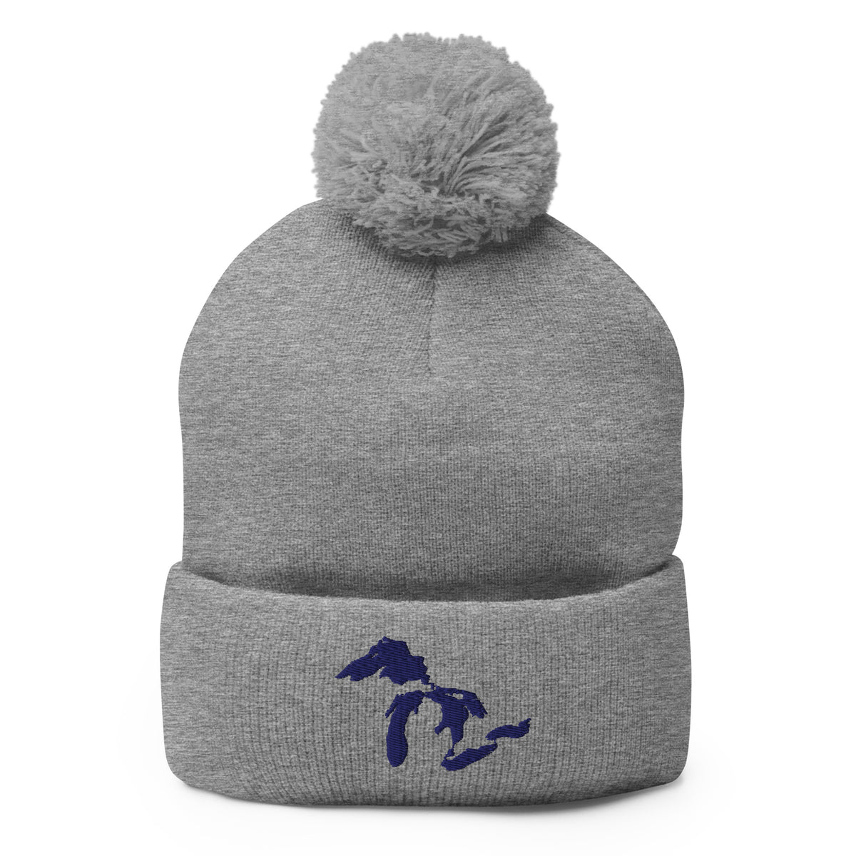 Great Lakes Pom-Pom Beanie  | Choose Embroidery Color
