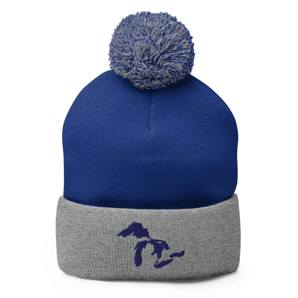 Great Lakes Pom-Pom Beanie  | Choose Embroidery Color