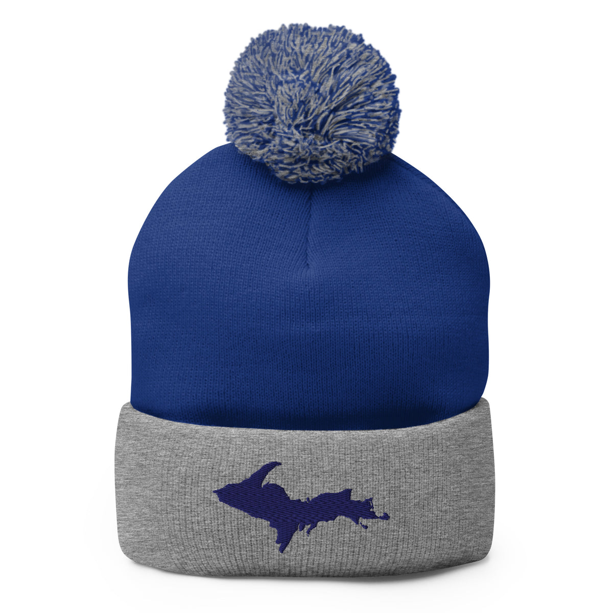 The UP Pom-Pom Beanie | Embroidered Upper Peninsula Winter Hat