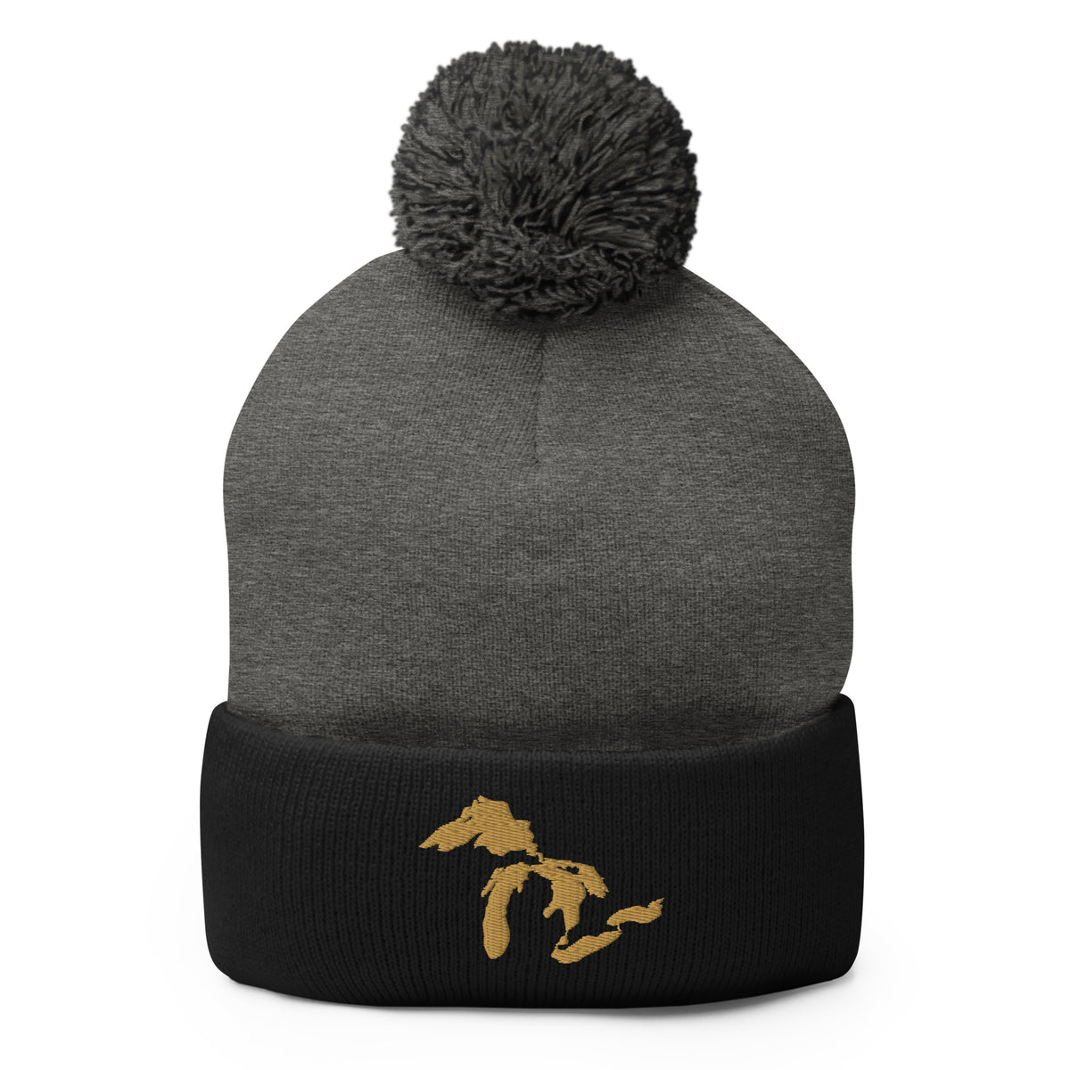 Great Lakes Pom-Pom Beanie  | Choose Embroidery Color