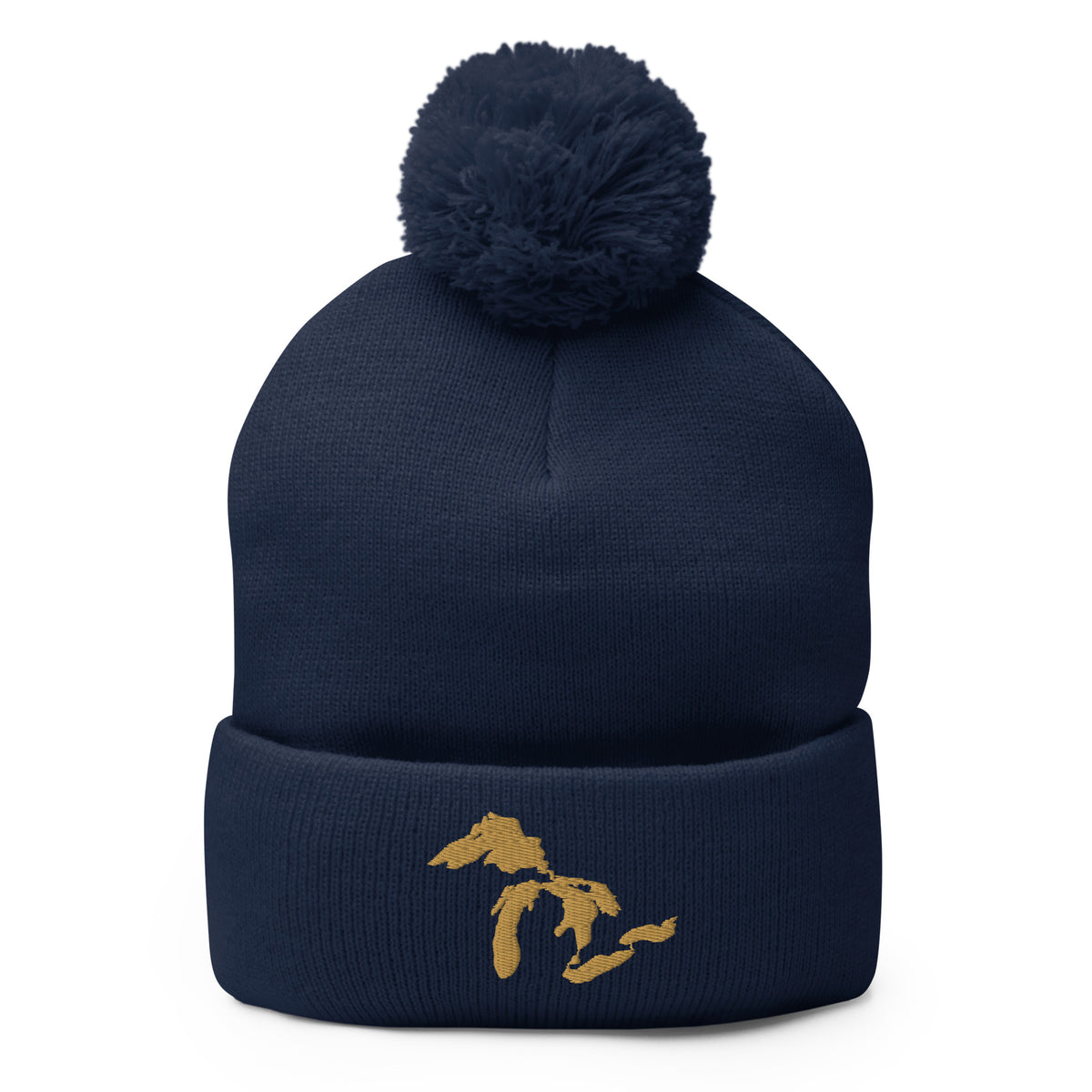 Great Lakes Pom-Pom Beanie  | Choose Embroidery Color