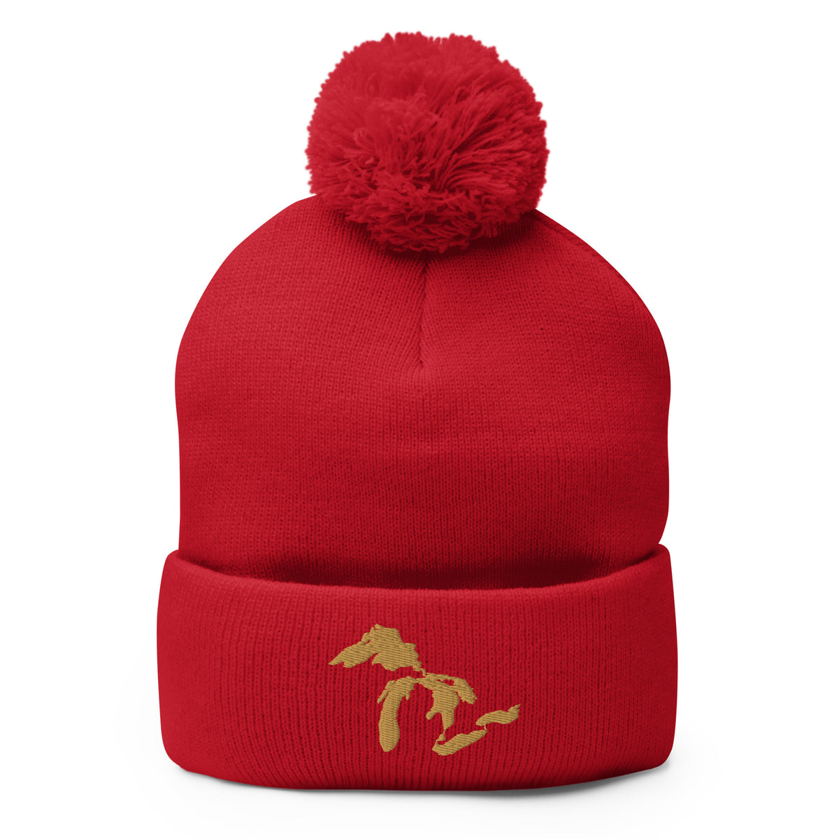 Great Lakes Pom-Pom Beanie  | Choose Embroidery Color