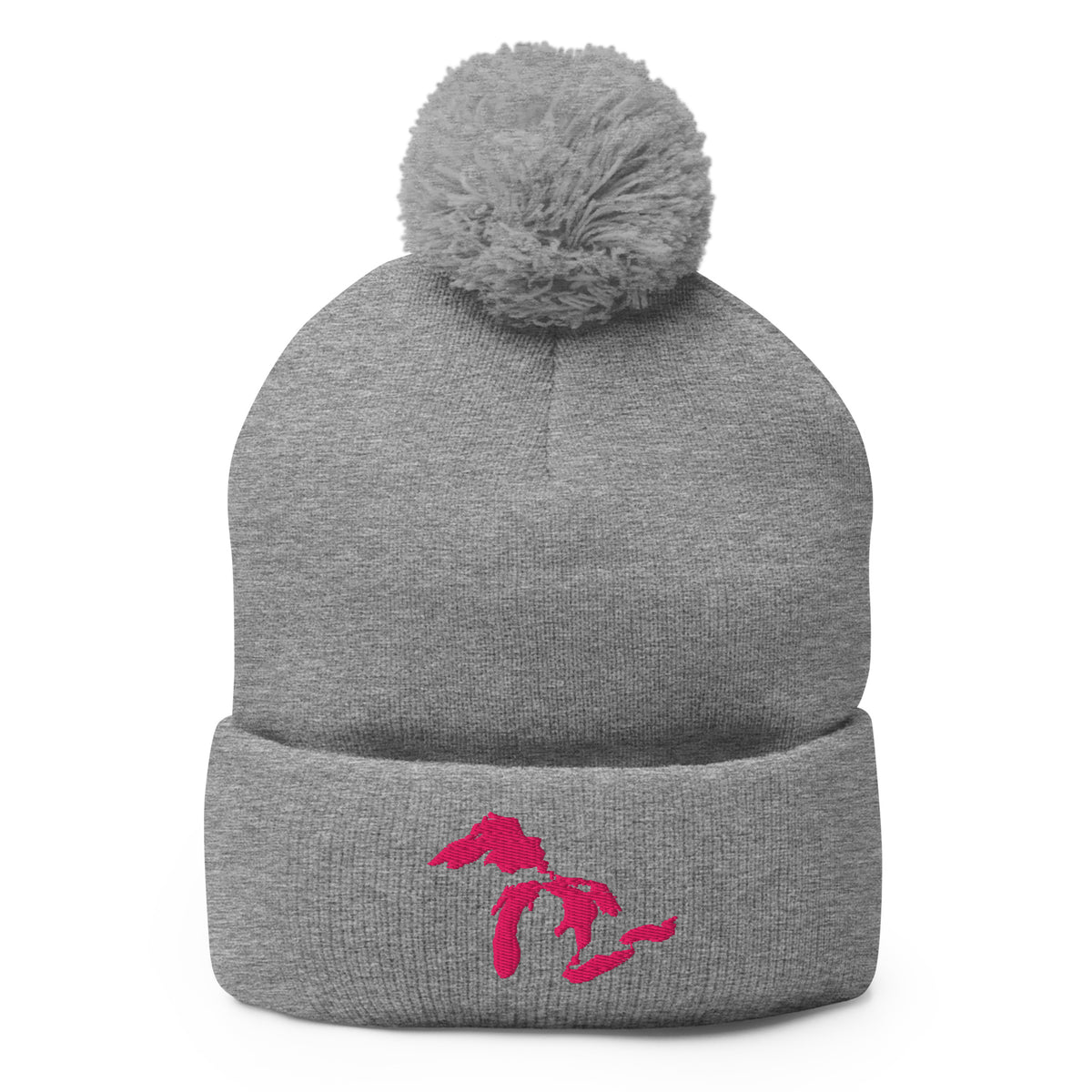 Great Lakes Pom-Pom Beanie  | Choose Embroidery Color