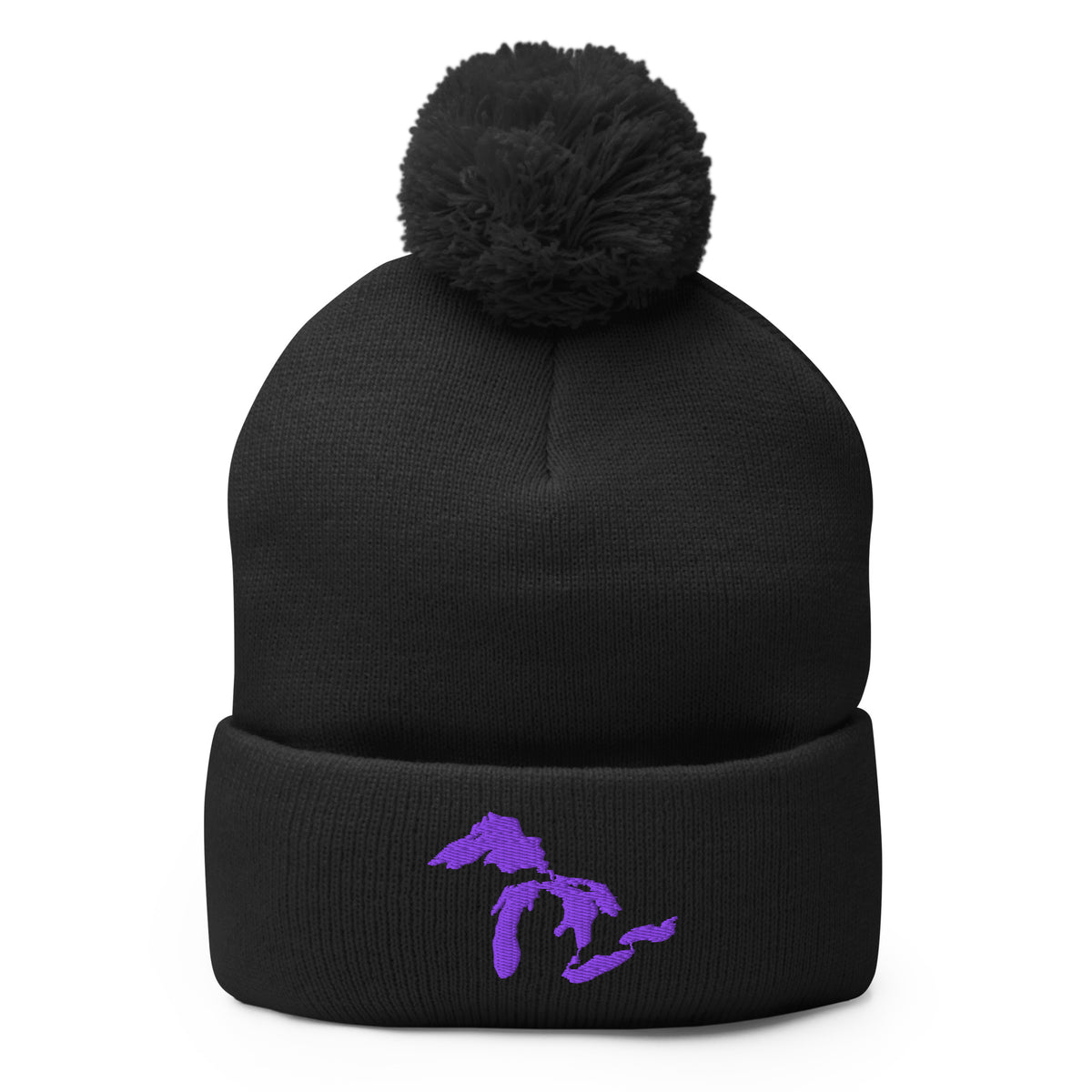 Great Lakes Pom-Pom Beanie  | Choose Embroidery Color