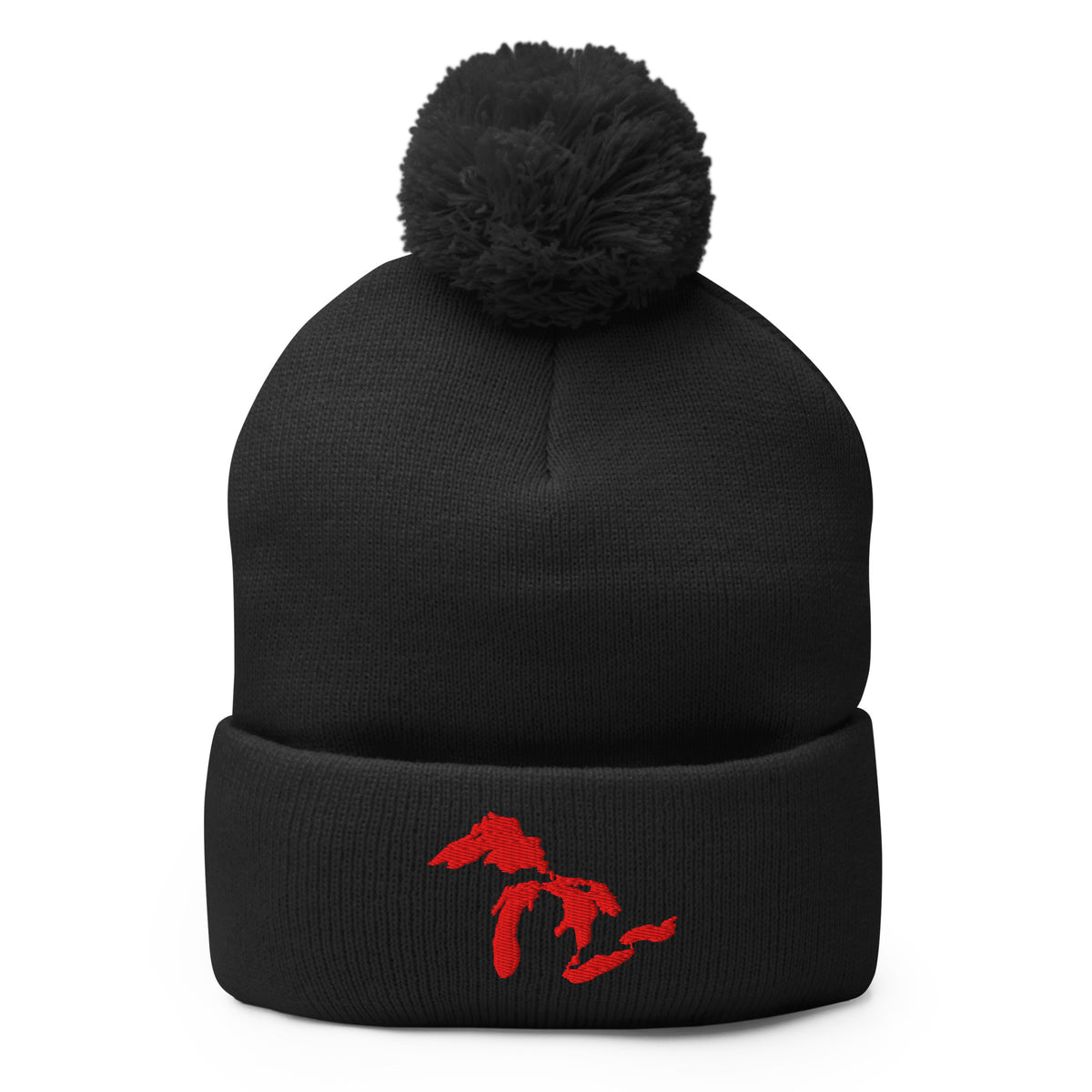 Great Lakes Pom-Pom Beanie  | Choose Embroidery Color