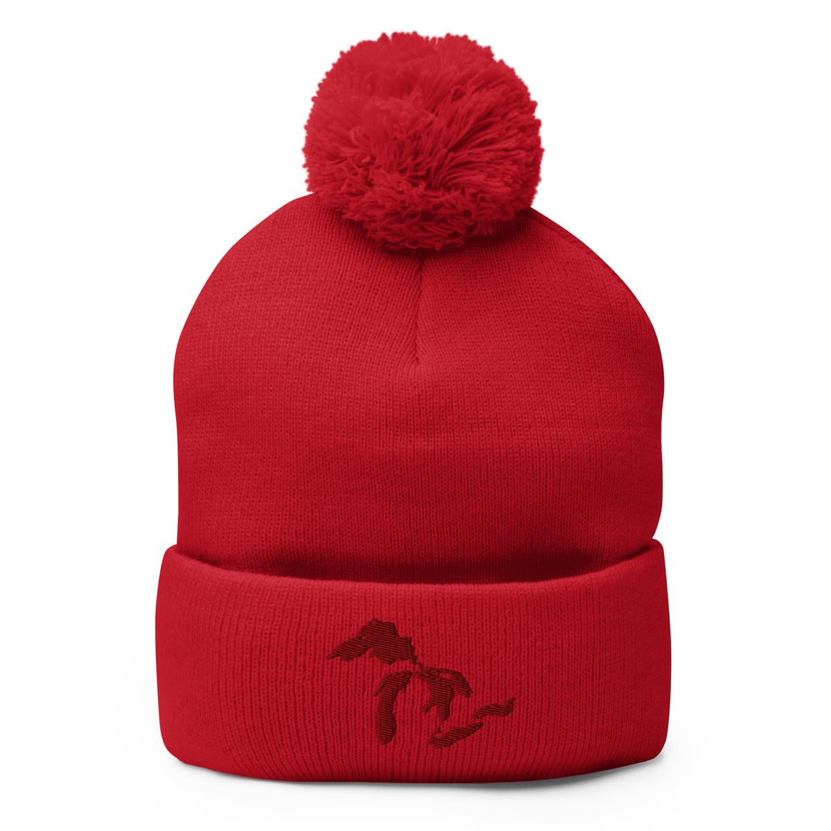 Great Lakes Pom-Pom Beanie  | Choose Embroidery Color