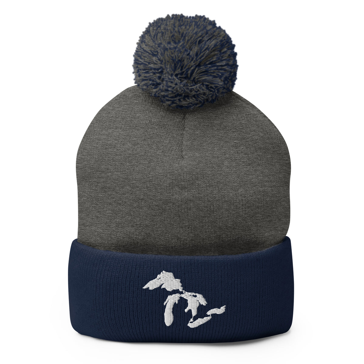 Great Lakes Pom-Pom Beanie  | Choose Embroidery Color