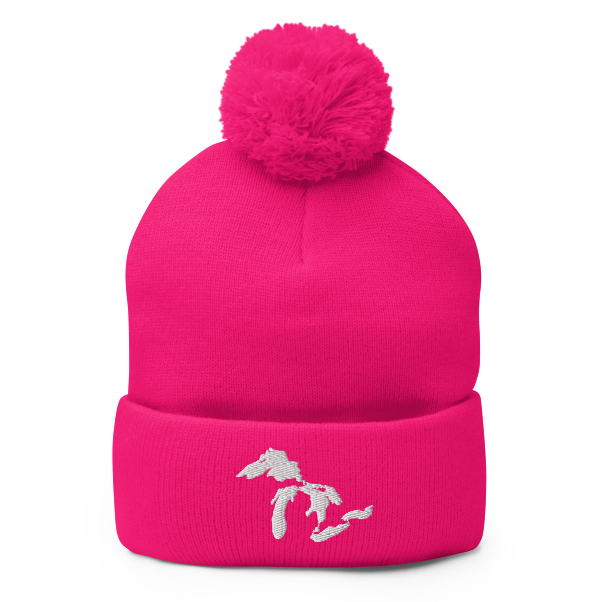 Great Lakes Pom-Pom Beanie  | Choose Embroidery Color