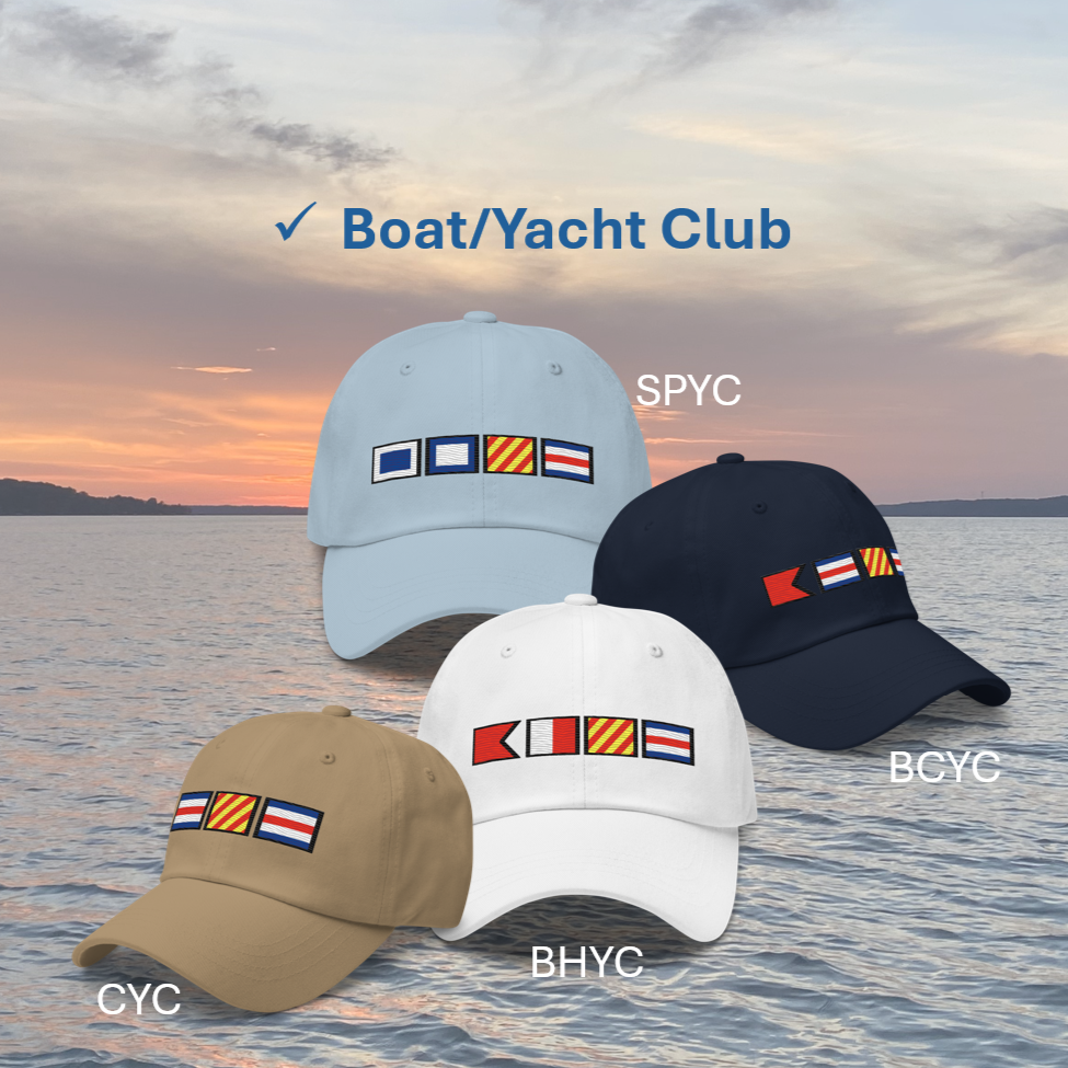 Custom Nautical Flags Baseball Hat | Personalized Embroidered Name or Initials